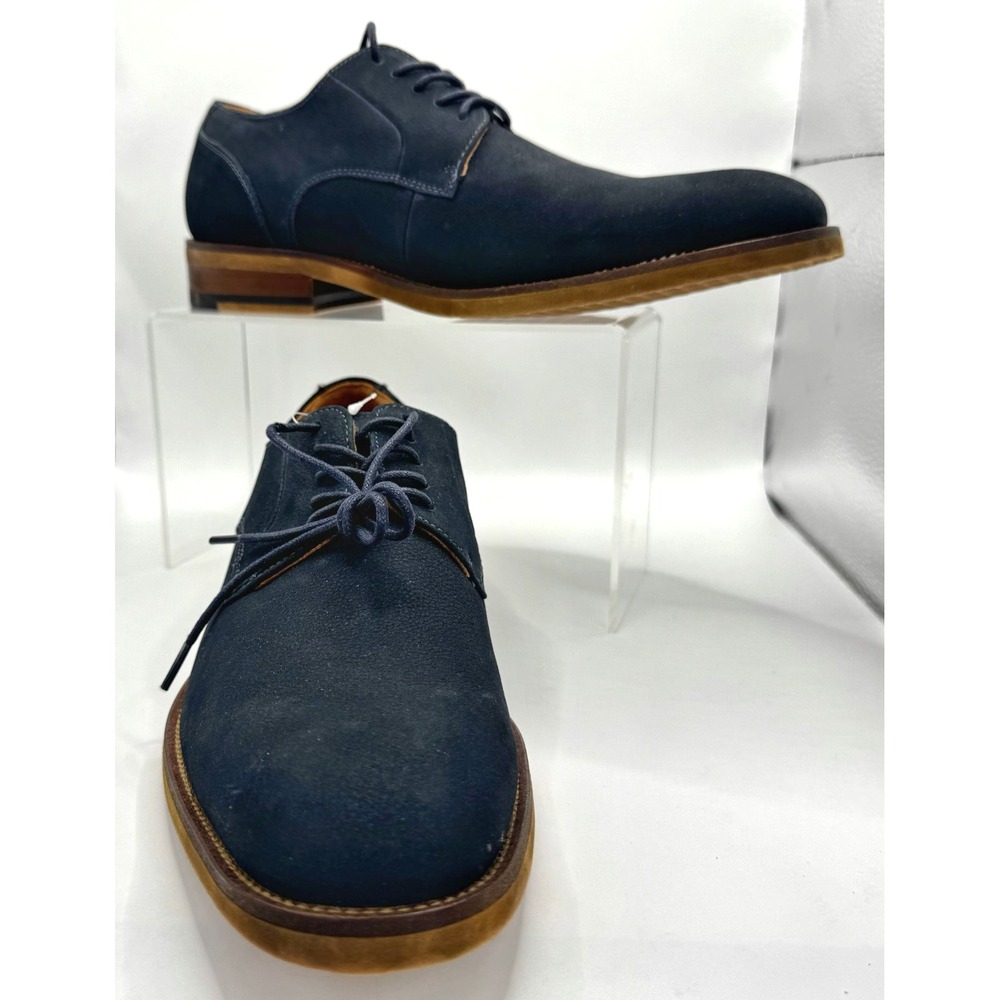 Stacy Adams Redzone Oxford Dress Shoes Blue Suede Mens 9M 25650-410 - Picture 1 of 8